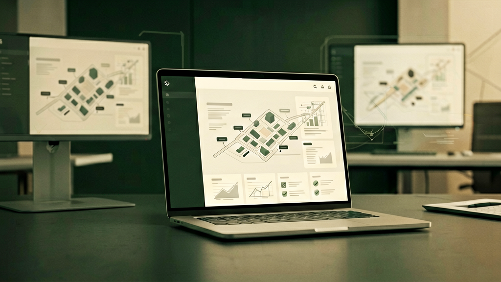 Abstrakte Planung eines SaaS MVP mit Produktstrategie und Softwarearchitektur