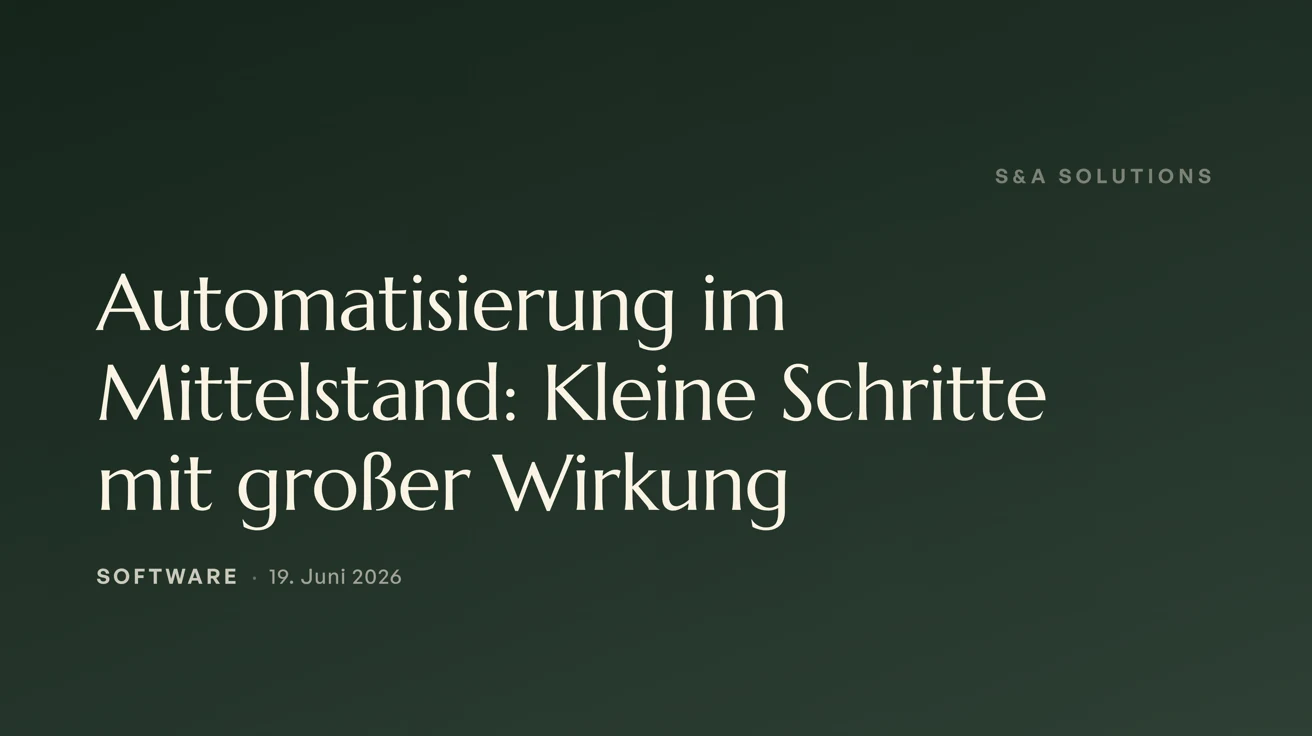 Automatisierte Arbeitsabläufe in einem mittelständischen Unternehmen