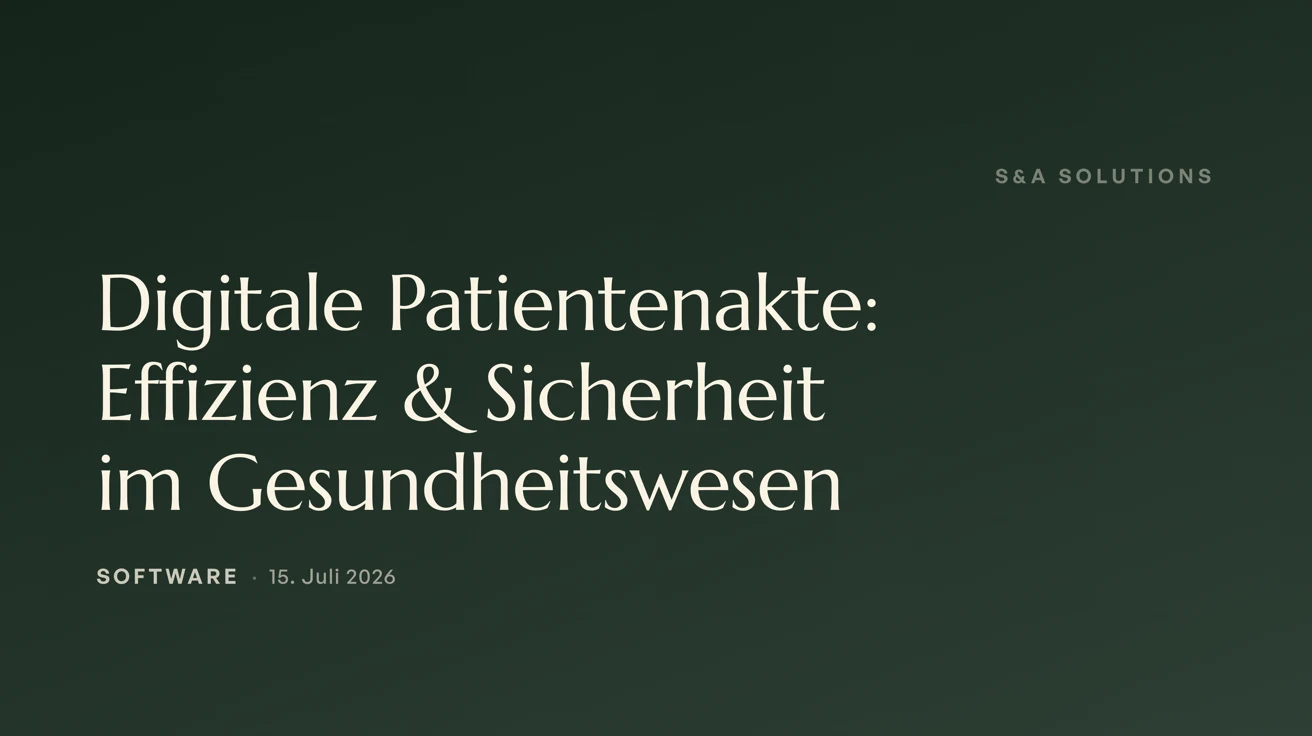 Digitale Patientenakte auf einem Praxisbildschirm mit strukturierten Behandlungsdaten