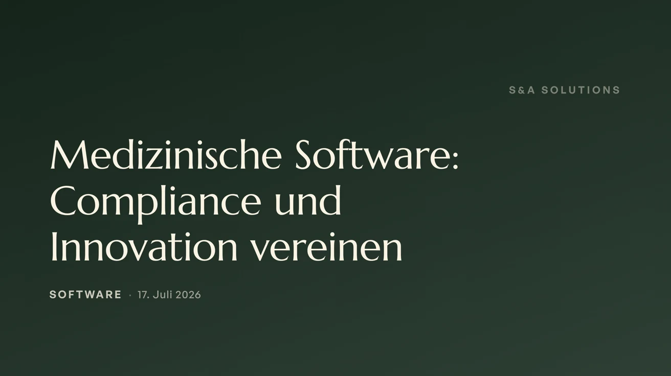 Medizinische Software im klinischen Einsatz mit Blick auf Compliance-Anforderungen