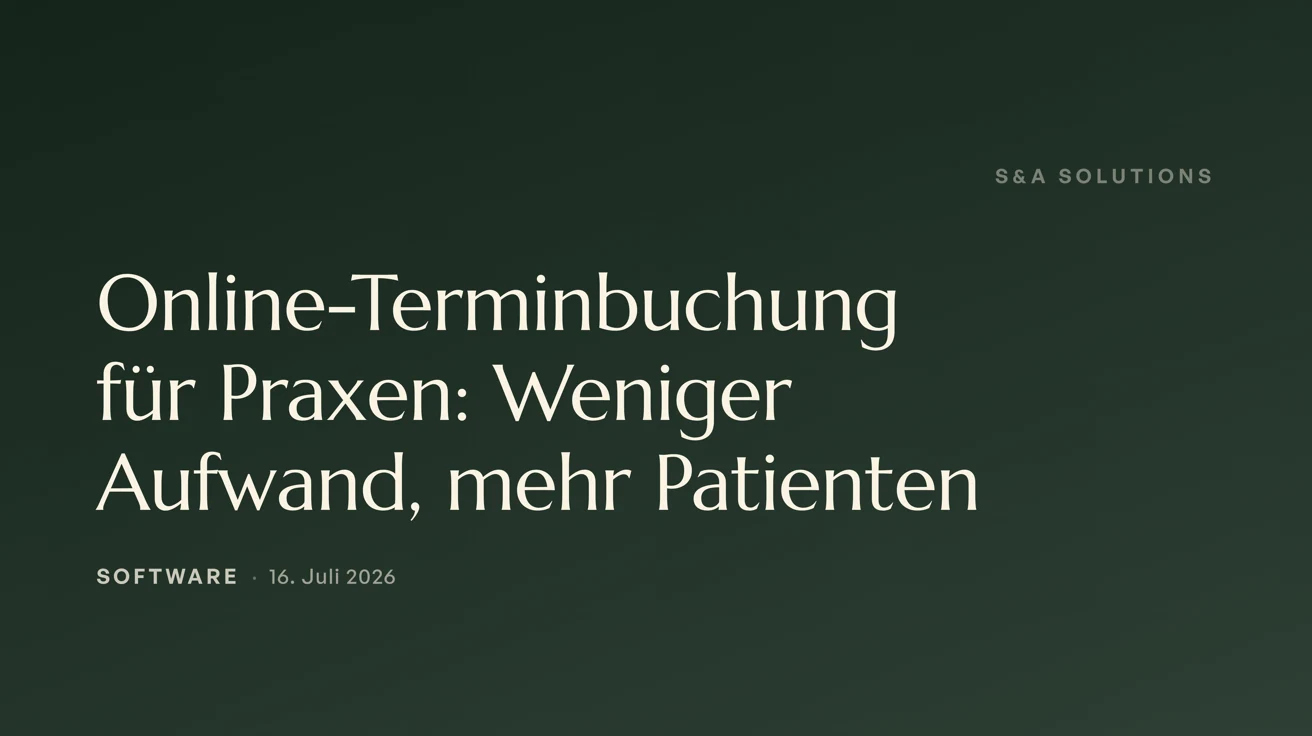 Online-Terminbuchung einer Praxis auf dem Smartphone eines Patienten