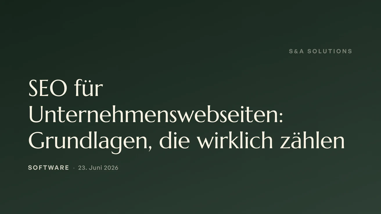 SEO-Auswertung einer Unternehmenswebseite mit Rankings und Suchanfragen