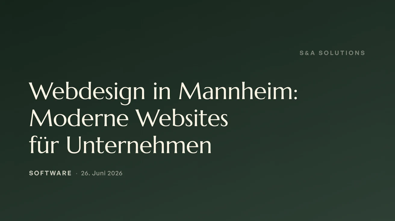 Modernes Webdesign-Layout für eine Unternehmenswebsite aus Mannheim