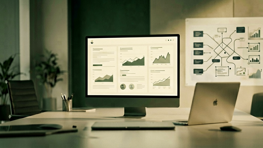 Abstrakte Planung eines SaaS MVP mit Produktstrategie und Softwarearchitektur